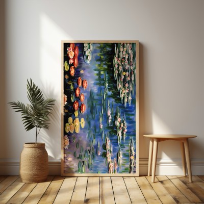 Wasserlilien inspiriert Claude Monet - Panorama