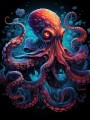 Oktopus im Ozean mit Tentakeln