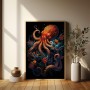 Oktopus auf dunklem Hintergrund