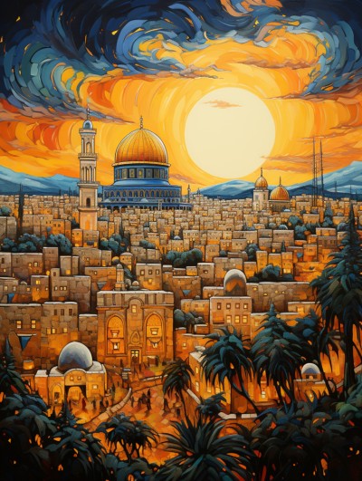 Surreales Bild Jerusalems II