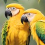 Gelbe Papageien
