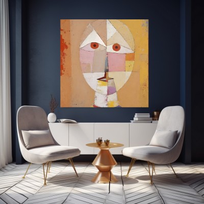 Kopf von Ein Mann - Inspiriert von Paul Klee