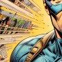 Superheld Comic Stil Wandkunst Marvel DC