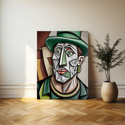 Picasso Stil Porträt Green Day