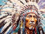 Indianerhäuptling der amerikanischen Ureinwohner