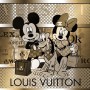 Lv Micky-Mini-Maus-Pluto Pop-Art Graffiti Gold-Optik