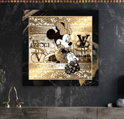 Mini-Mouse Popart LV Gold-Optik Modernes Disney