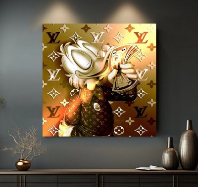 Lv Dagobert-Duck Street-Art Pop-Art Modernes Gold-Optik