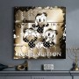 Donald Duck Neffen Disney Pop-Art Wandbild Gold-Gelb