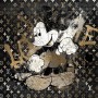 Mickey-Mouse Pop-Art LV Schwarz-Gold-Optik