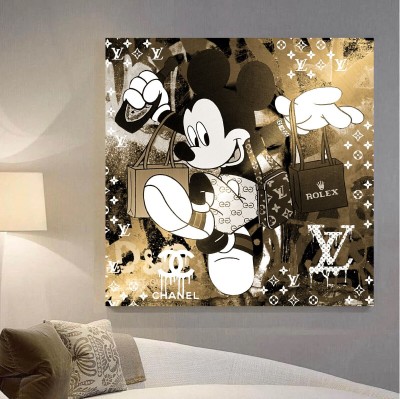 Micky-Maus LV Graffiti Pop-Art Disney DG Gold-Gelb