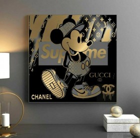 Micky-Maus Pop-Art LV Gold-Optik Modern Disney