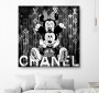 Mickey-Mini-Mouse Pop-Art Schwarz-Weiss