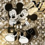 LV Mickey-Mouse Street-Art Popart Gold-Optik