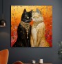 Katze Kater Gemälde Klimt-Stil Wandbild Modern
