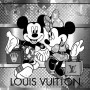 Mini-Mickey-Mouse Popart LV Schwarz-Weiss Cartoon