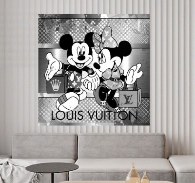 Mini-Mickey-Mouse Popart LV Schwarz-Weiss Cartoon