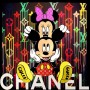 Mickey-Mini-Mouse Pop-Art LV Buntes Wandbild Comic