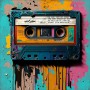 Kassette Tape Graffiti Pop Art 80er 90er Retro