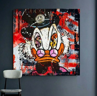 Dagobert Duck Comic Street-Art Pop-Art Modern