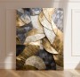 Metall-Natur-Fusion Modernes Wandbild Gold-Optik