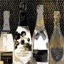 Champagner Sekt Weinflaschen POP-ART