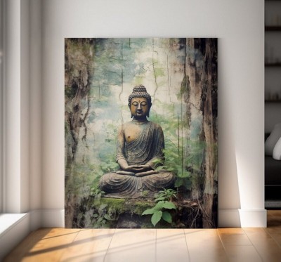 Buddha Feng-Shui Wald Natur Grün Wandbild Kunst