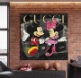 Mickey-Mini-Mouse Pop-Art Buntes Wandbild Gucci