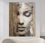 Gesicht 3D Beige Braun Natur Modernes Abstrakt