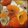 Natur Blumen Blüten Orange Gemälde Modern Malerei