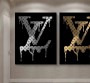 Set Lv-Logo Gold-Silber-Optik Modern Fashion Mode