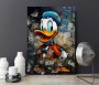 Donald Duck Geld Disney Gemälde Wandbild Modern