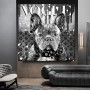 Bulldogge Hund Tiere Pop-Art Graffiti Modern Grau