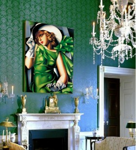 Tamara De Lempicka Art Deco Gemälde Malerei Grün