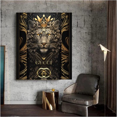 Goldener Löwe Krone Modernes Abstraktes Tiere