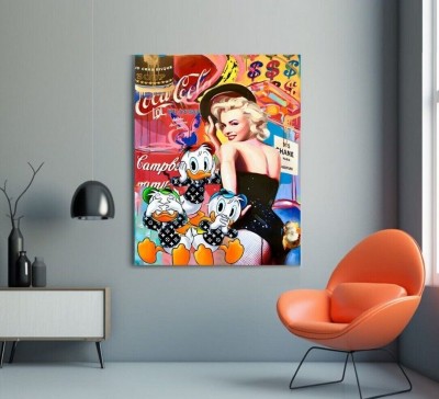 Marilyn-Monroe Disney Pop-Art Graffiti Wandbild