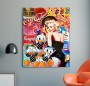 Marilyn-Monroe Disney Pop-Art Graffiti Wandbild