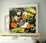 Donald Duck Street-Art Pop-Art Modernes Bunt Farbig