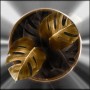 Blätter Gold-Silber-Optik 3D Wandbild Modern