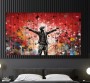 Banksy Graffiti Buntes Wandbild Streetart Urban