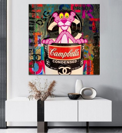 Pink Panther Pop-Art Buntes Wandbild Disney