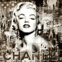 Marilyn Monroe Pop-Art Wandbild Sepia Abstrakt