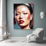 Kunst Frau Gesicht Porträt asiatisch