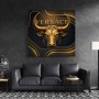 Bulle Stier Luxus Schwarz-Gold Modern