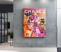 Pink Panther Street-Art Wandbild Modern Pop-Art