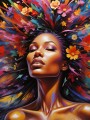 Farbtupfer Portrait afrikanische Frau