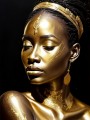 Gold Portrait Frau Afrika