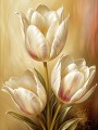 Ein Gemälde von Tulpen Blumen