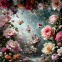 Fotokunst Blumen Fantasy Leinwand Wandbild