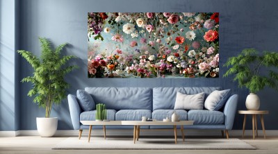 Fotokunst Blumen aller Art auf Leinwand oder Poster - Panorama
